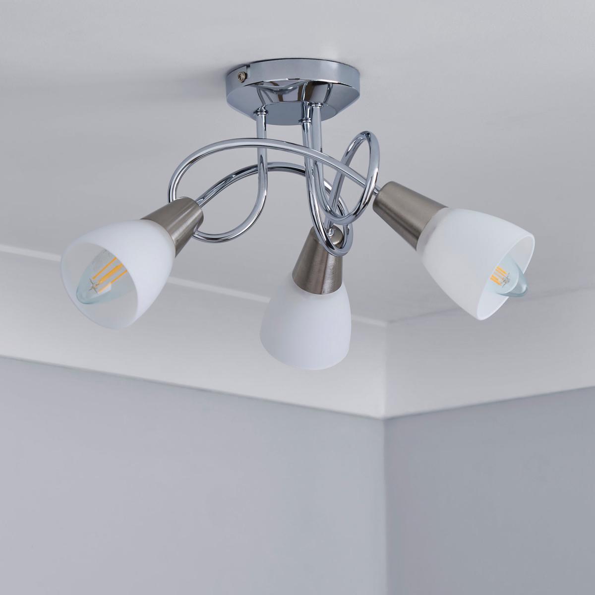 Smithson 3 Light Chrome Ceiling Fitting Silver – image 2