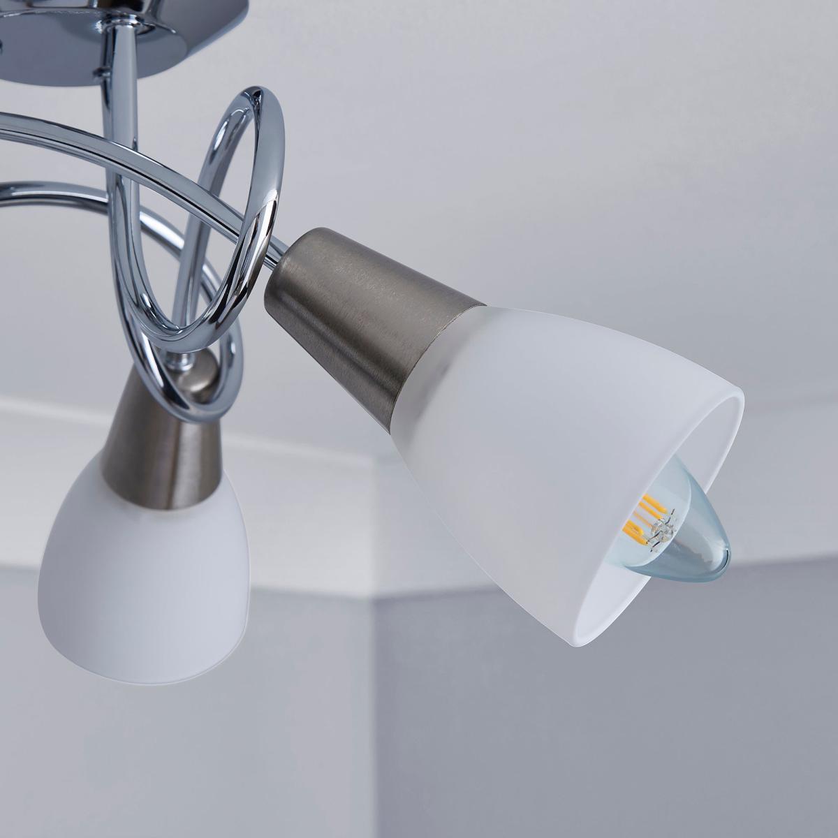 Smithson 3 Light Chrome Ceiling Fitting Silver – image 3