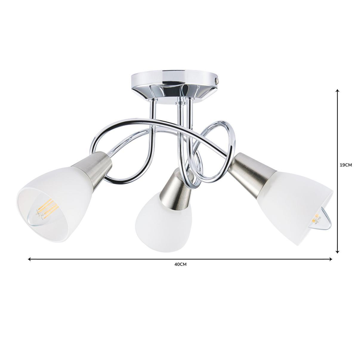 Smithson 3 Light Chrome Ceiling Fitting Silver – image 6