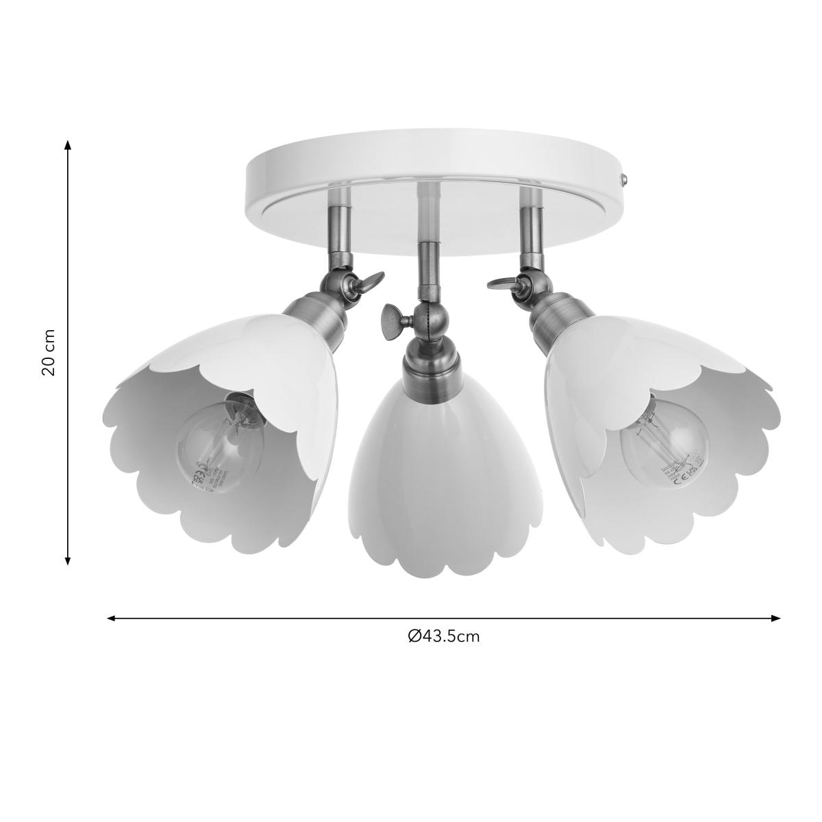 Remi Scalloped 3 Light Adjustable Spotlight – image 6