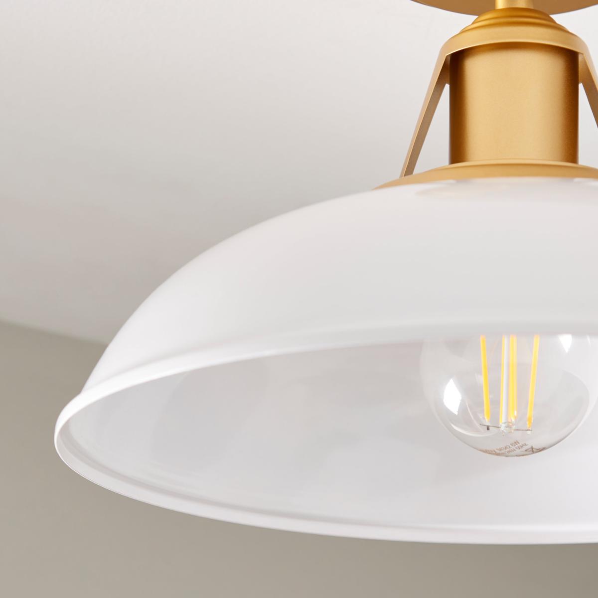 Oraya Bathroom 1 Light Flush Ceiling Fitting White – image 2
