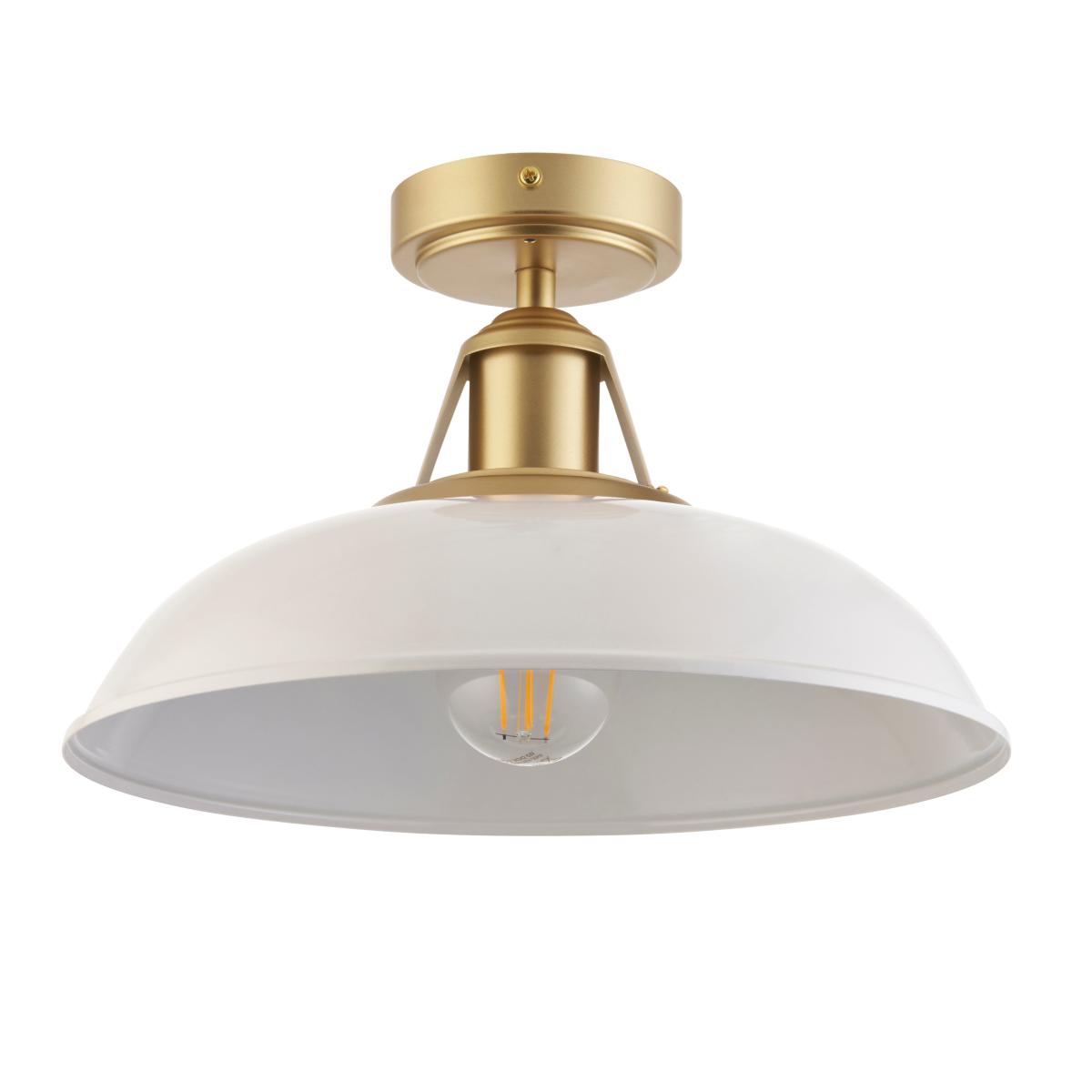 Oraya Bathroom 1 Light Flush Ceiling Fitting White – image 4