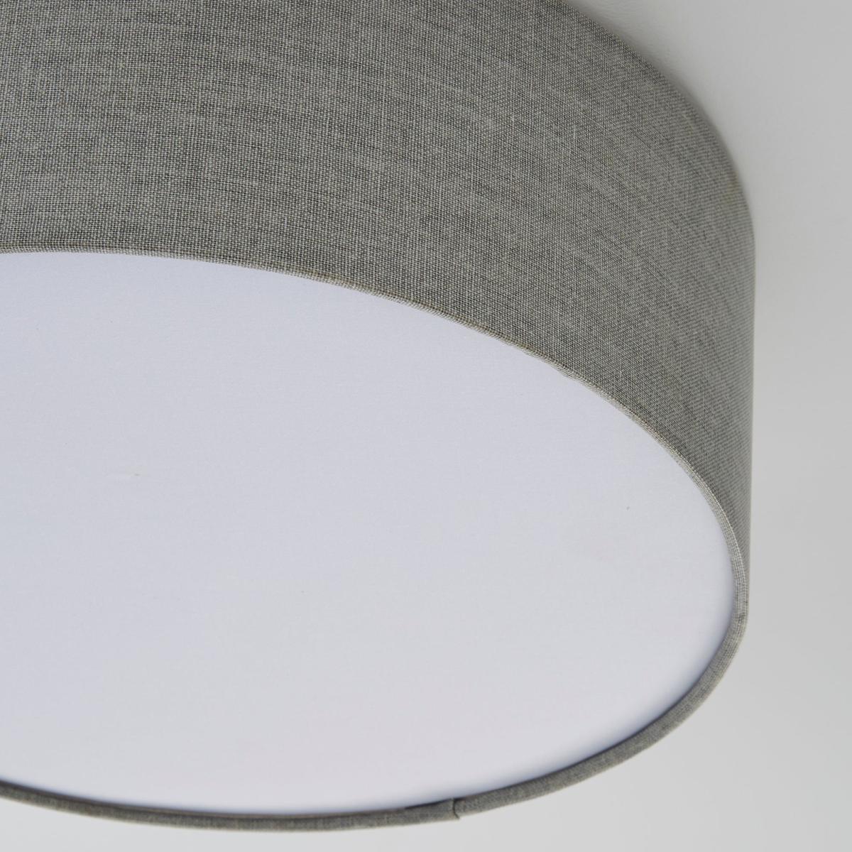 Sara 38cm Grey Shade Flush Ceiling Fitting Grey and Brown – image 3
