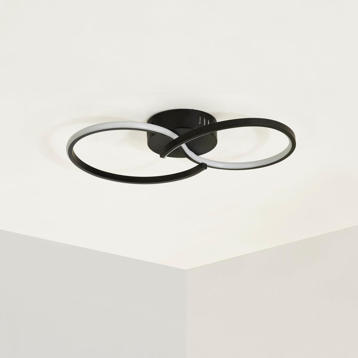 Infinity LED Ceiling Fitting Black – image 2