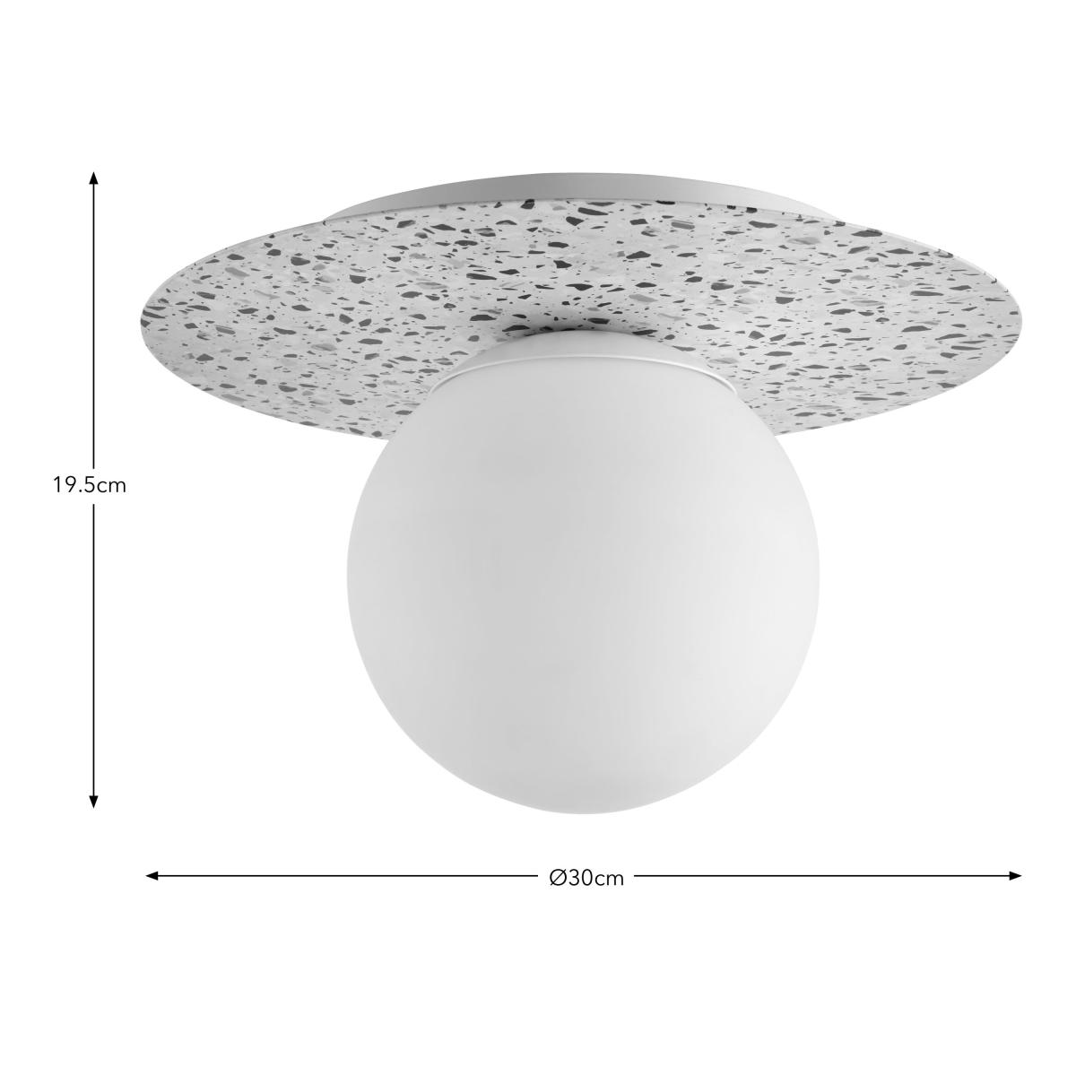 Elements Tela Bathroom Flush Ceiling Light White – image 5