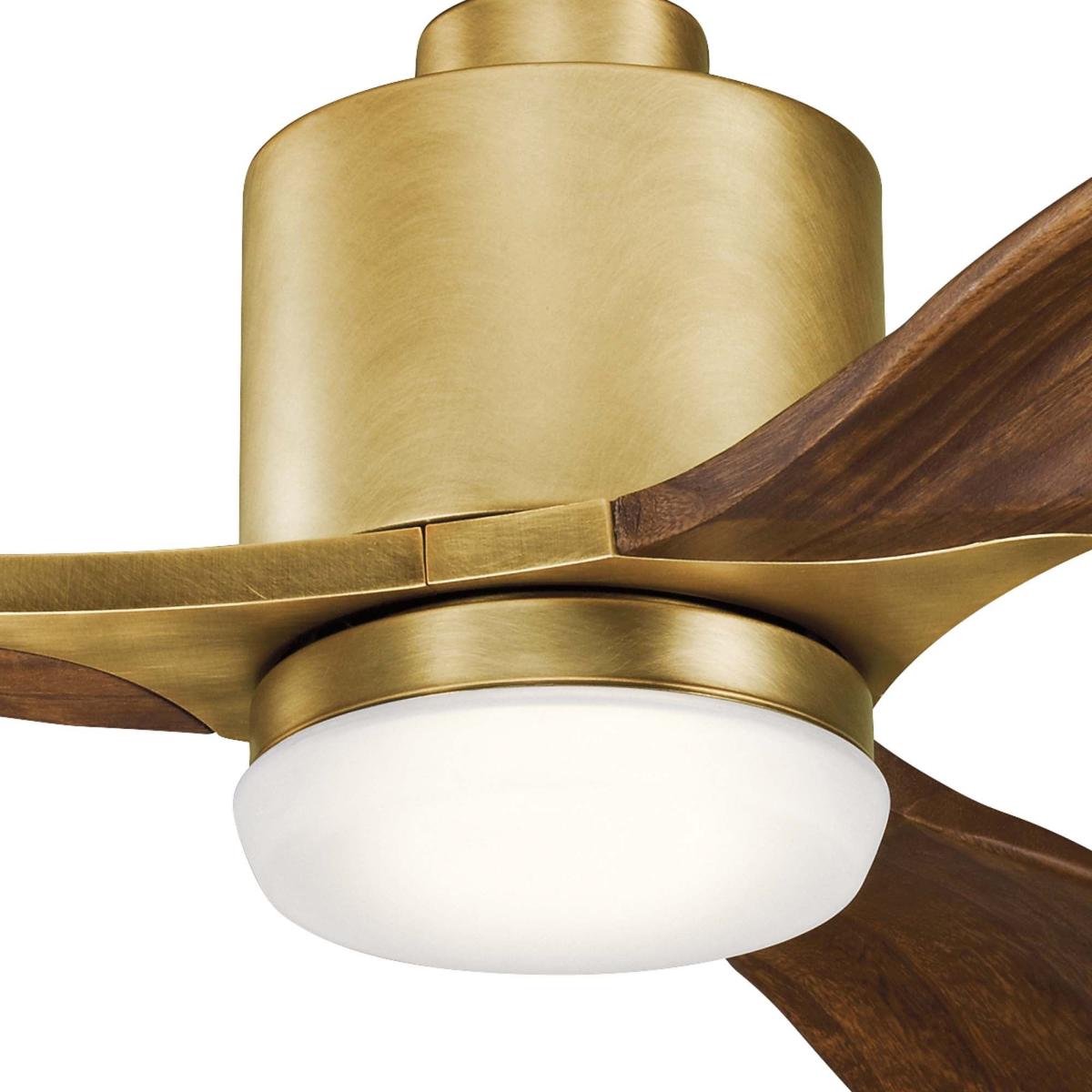 Kichler Ridley II Ceiling Fan with Light & Remote, 132cm Brass – image 3