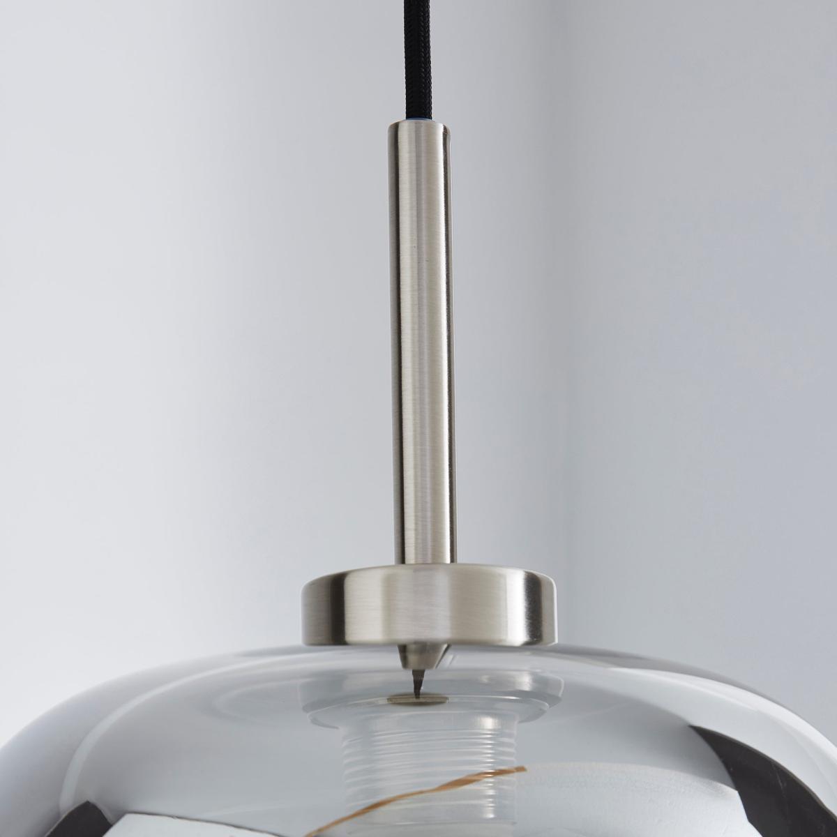 Palazzo Smoked Glass Pendant Ceiling Fitting Chrome – image 3