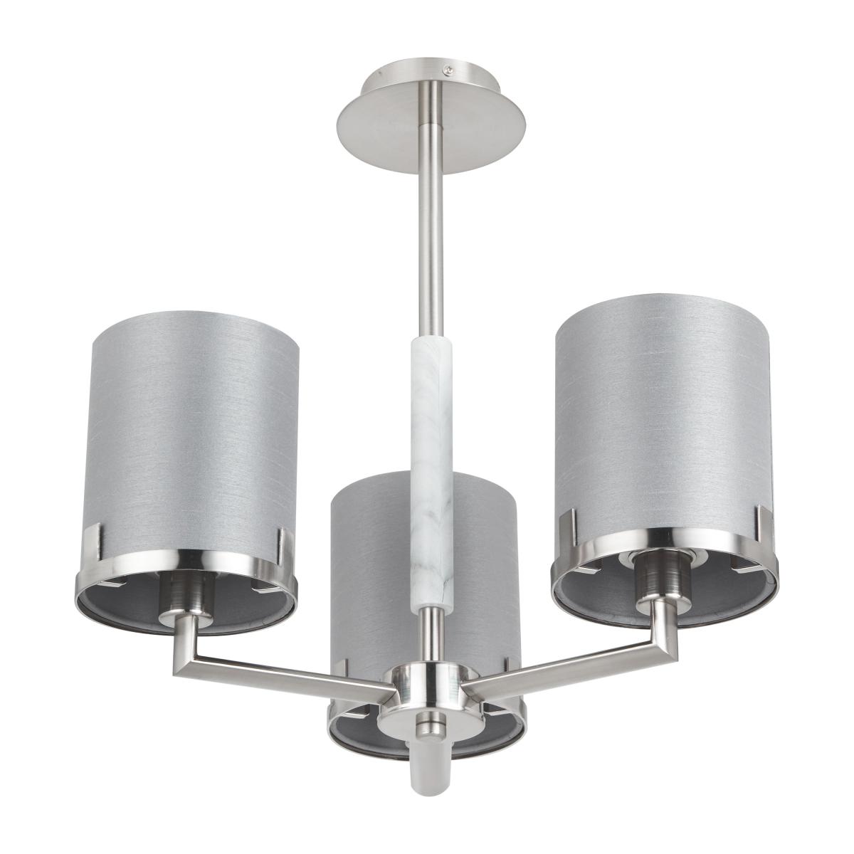 Midland Effect 3 Arm Pendant, Brushed Nickel Silver – image 3