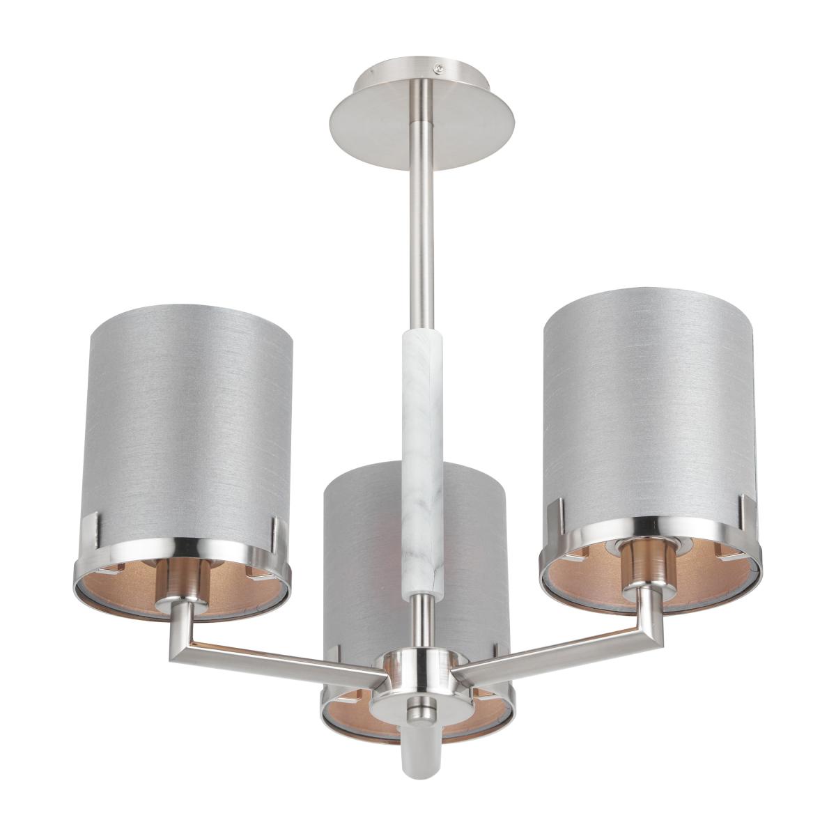 Midland Effect 3 Arm Pendant, Brushed Nickel Silver – image 4