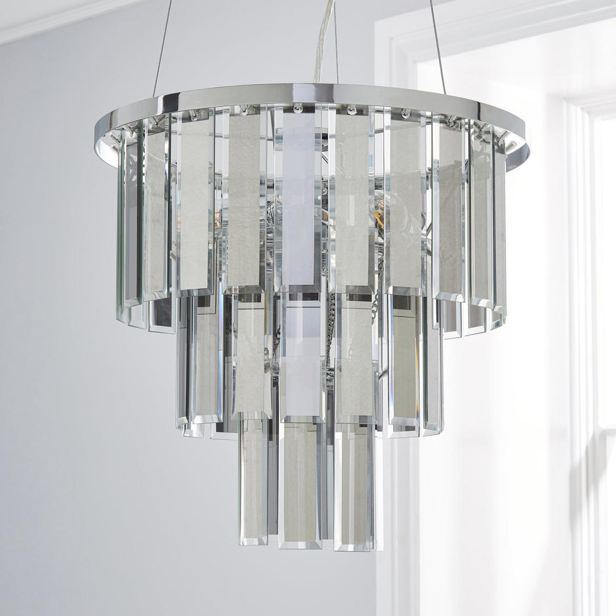 Tyra 3 Tier Ceiling Fitting Silver – image 2
