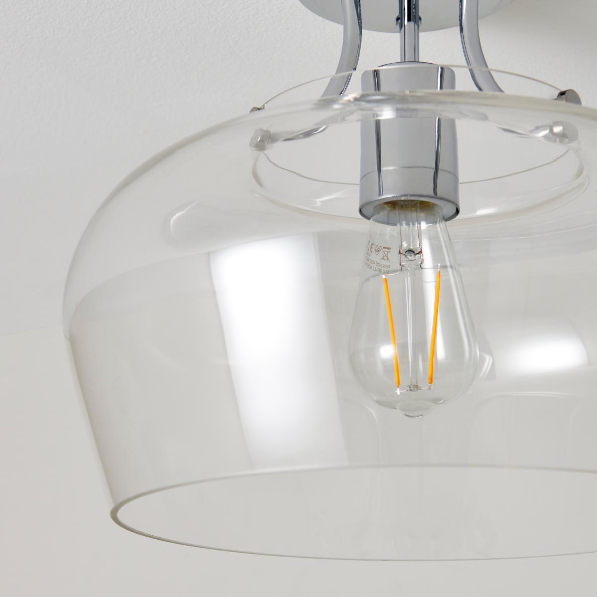 Hotel Lilier Bathroom 1 Light Flush Ceiling Fitting Chrome – image 3
