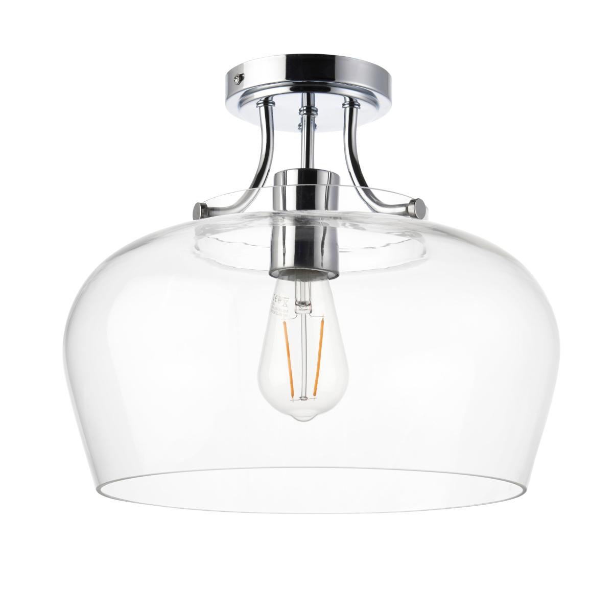 Hotel Lilier Bathroom 1 Light Flush Ceiling Fitting Chrome – image 6