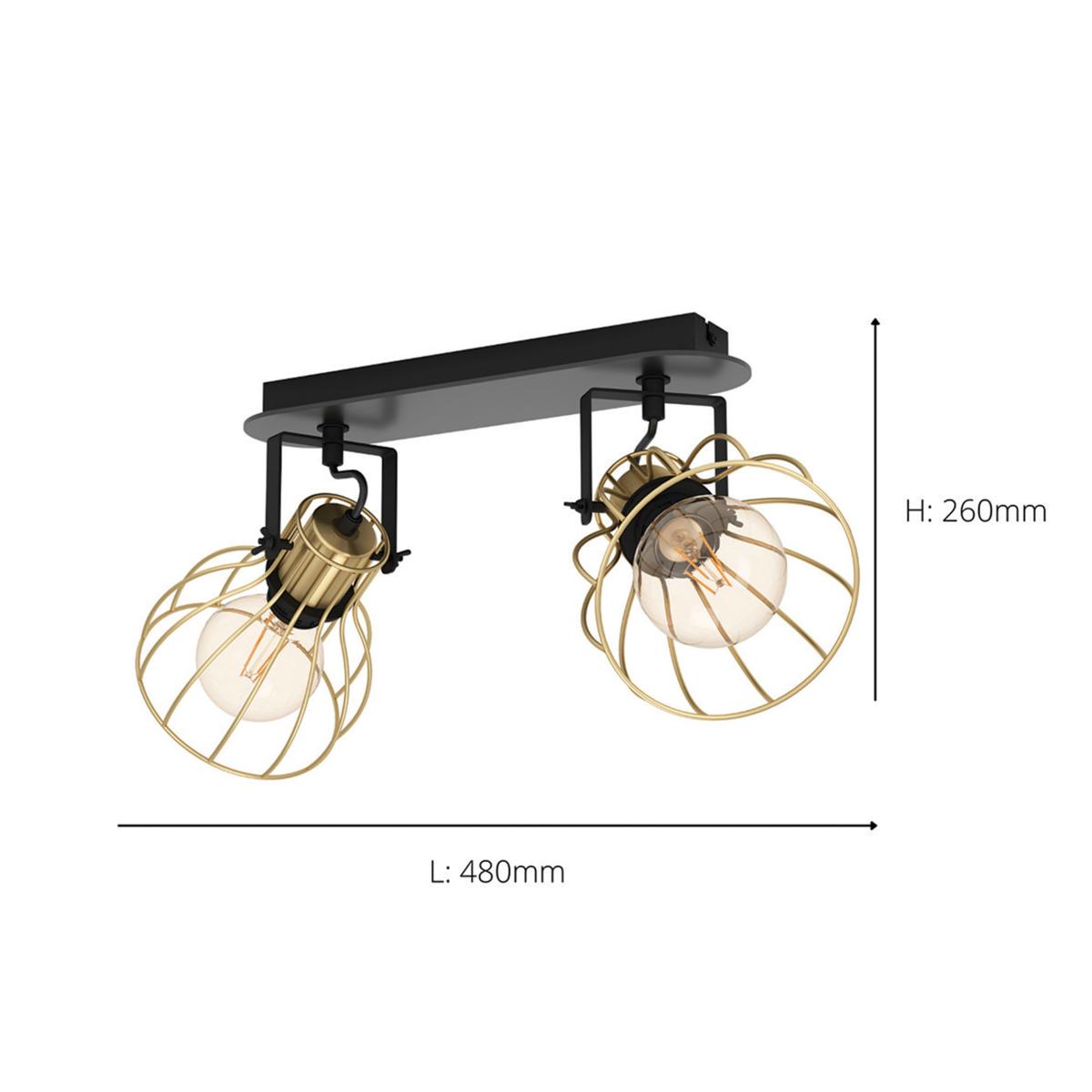 EGLO Sambatello Industrial 2 Light Adjustable Spotlight – image 5