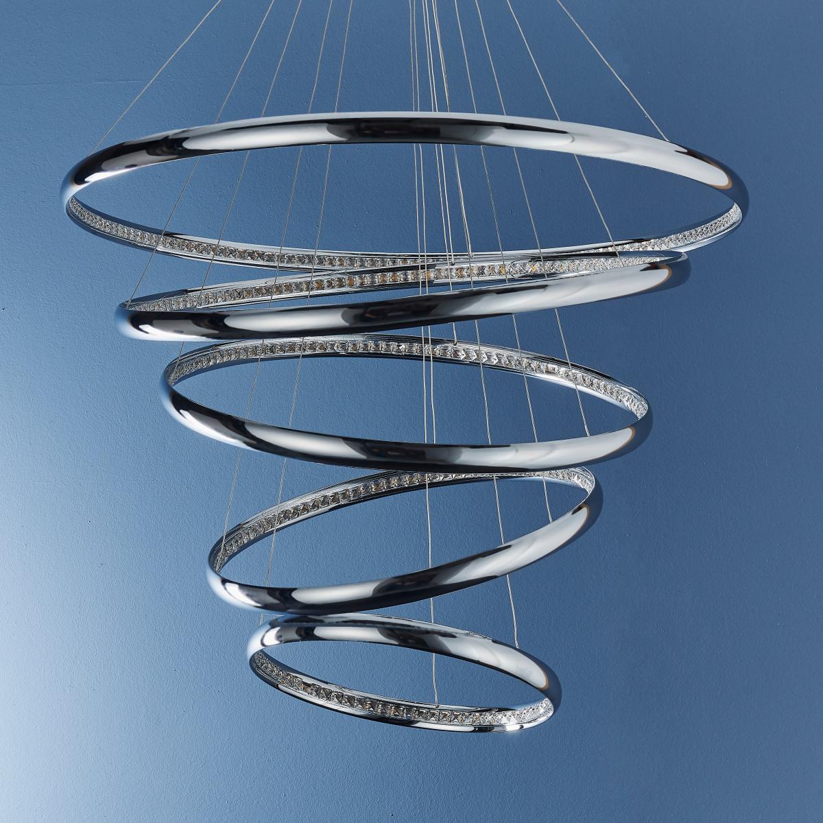 Vogue Saturn Spiral Ceiling Light Chrome – image 2