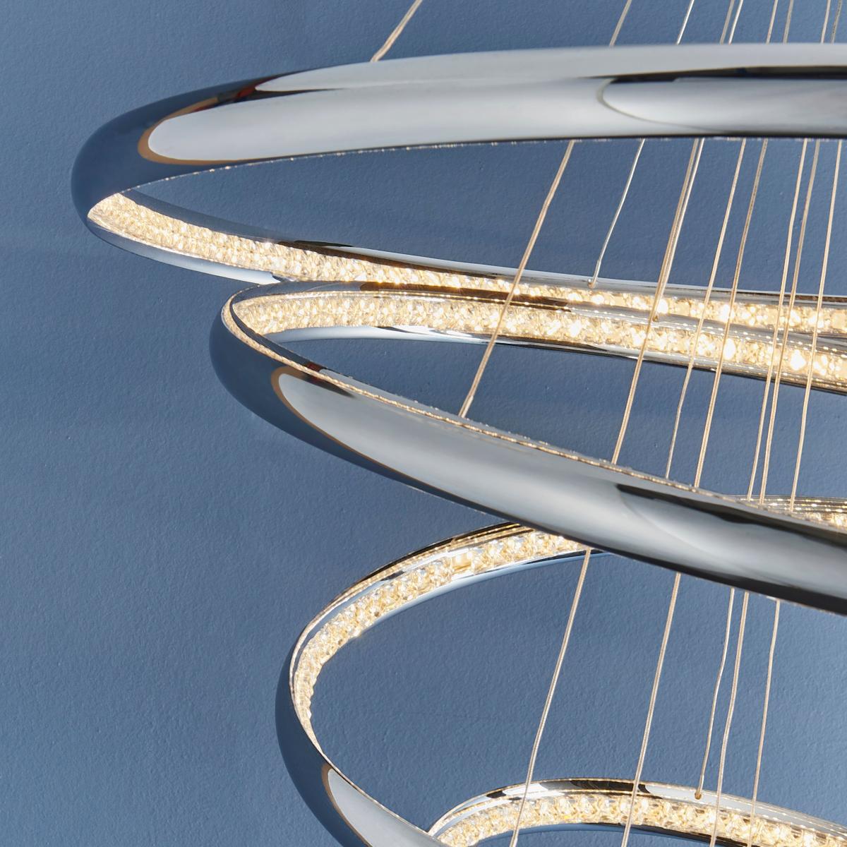Vogue Saturn Spiral Ceiling Light Chrome – image 4