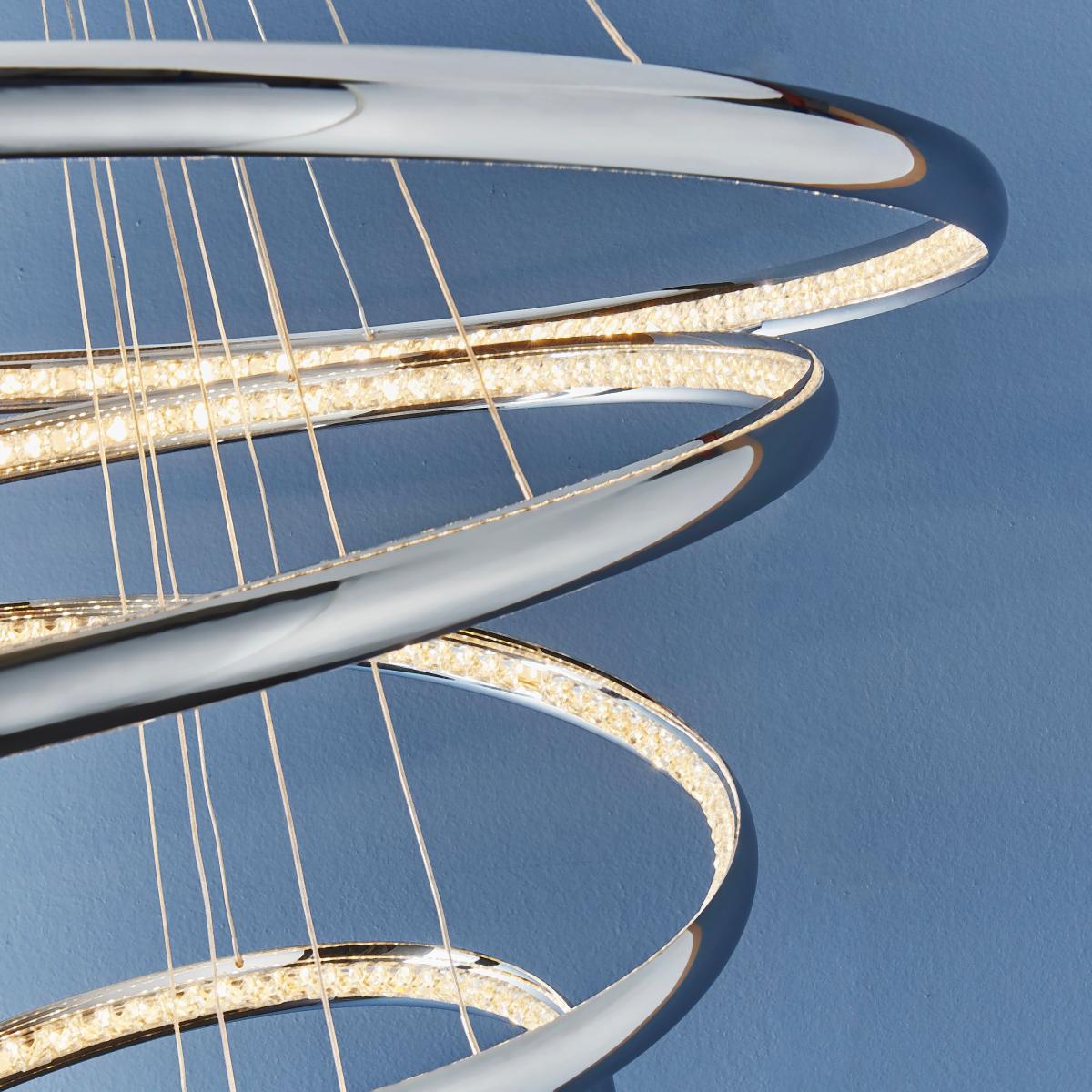 Vogue Saturn Spiral Ceiling Light Chrome – image 5
