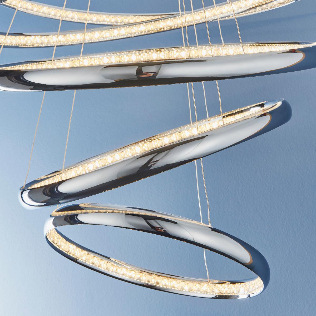Vogue Saturn Spiral Ceiling Light Chrome – image 6