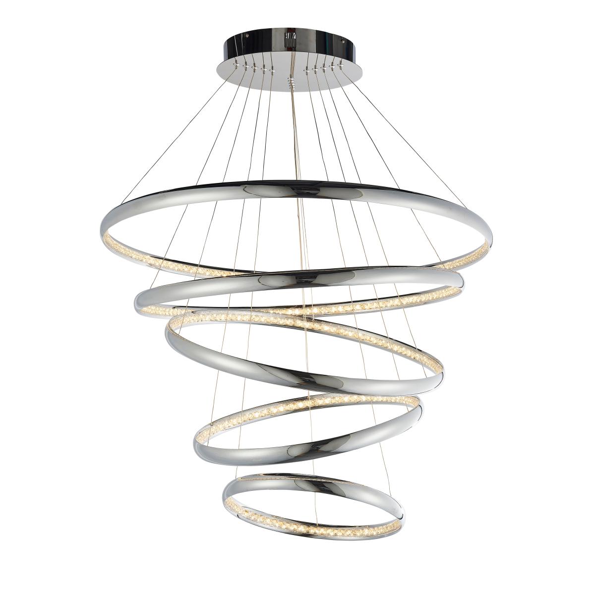 Vogue Saturn Spiral Ceiling Light Chrome – image 7