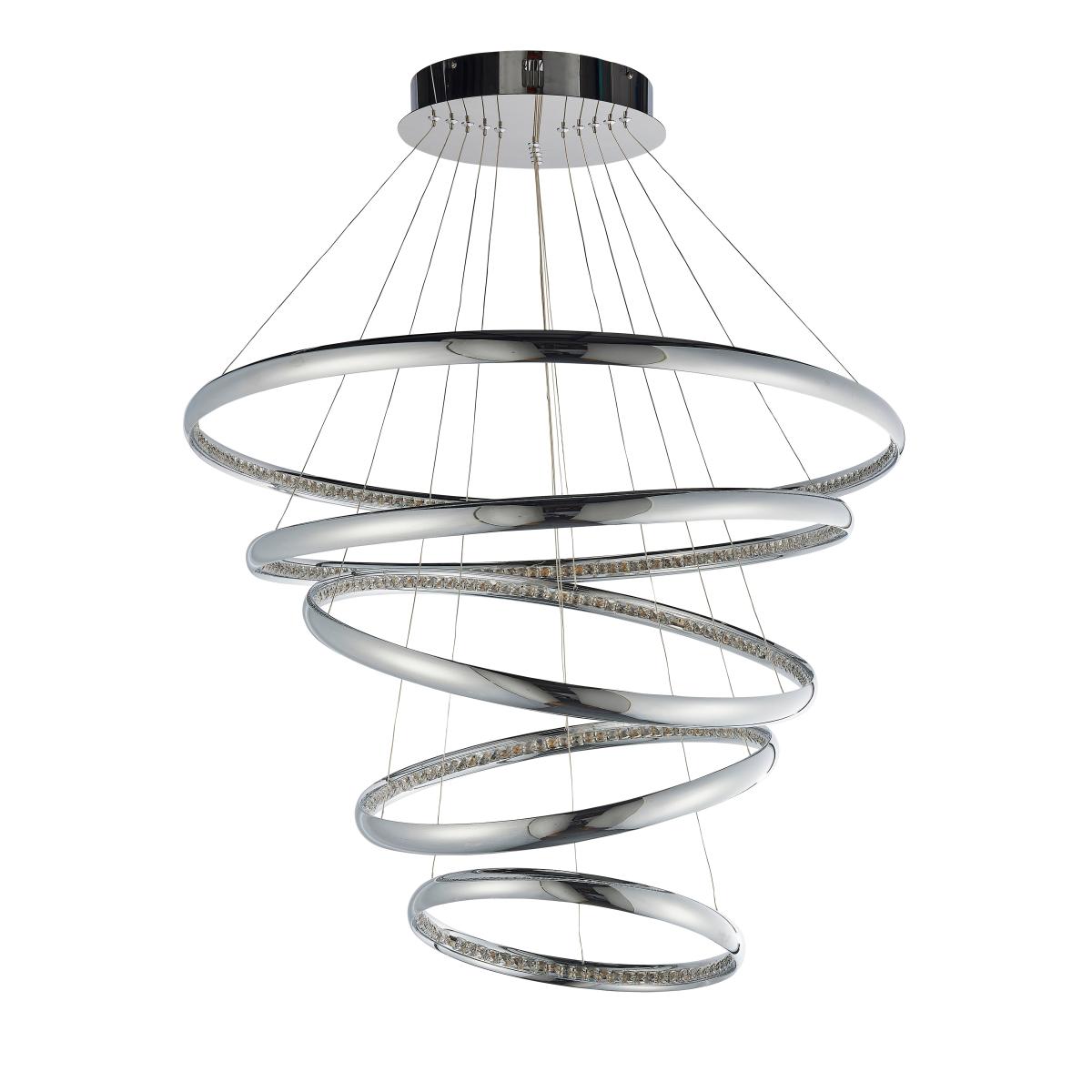 Vogue Saturn Spiral Ceiling Light Chrome – image 8