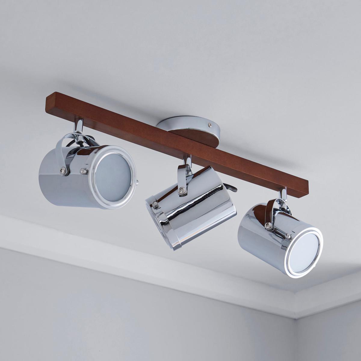 Carlton 3 Light Chrome Spotlight Bar Silver – image 2