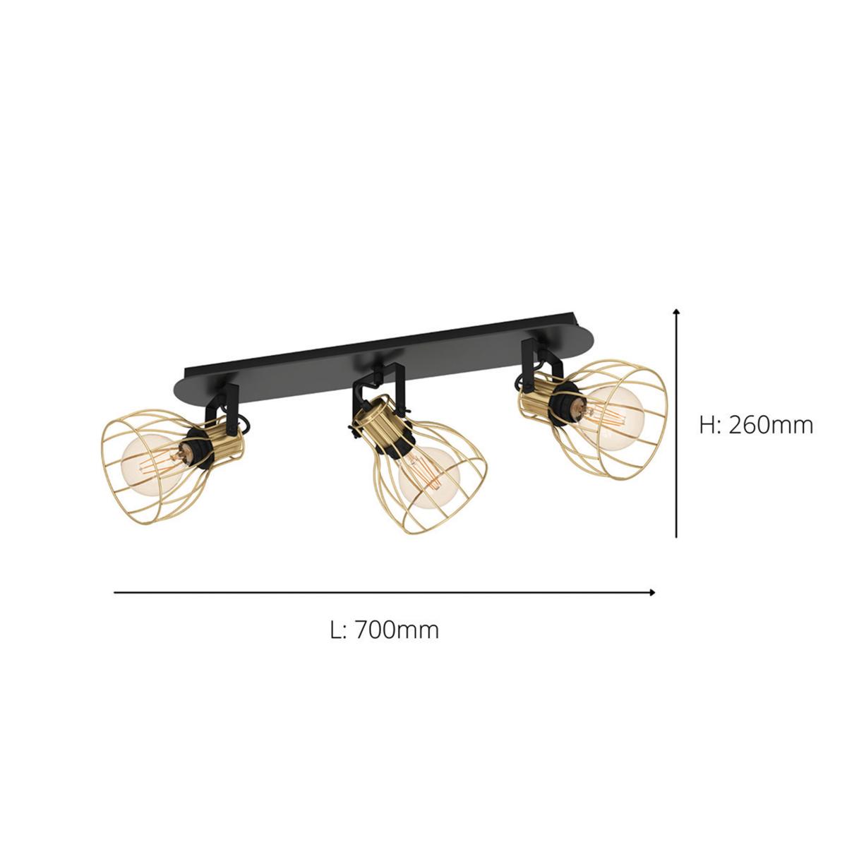 EGLO Sambatello Industrial 3 Light Spotlight – image 5