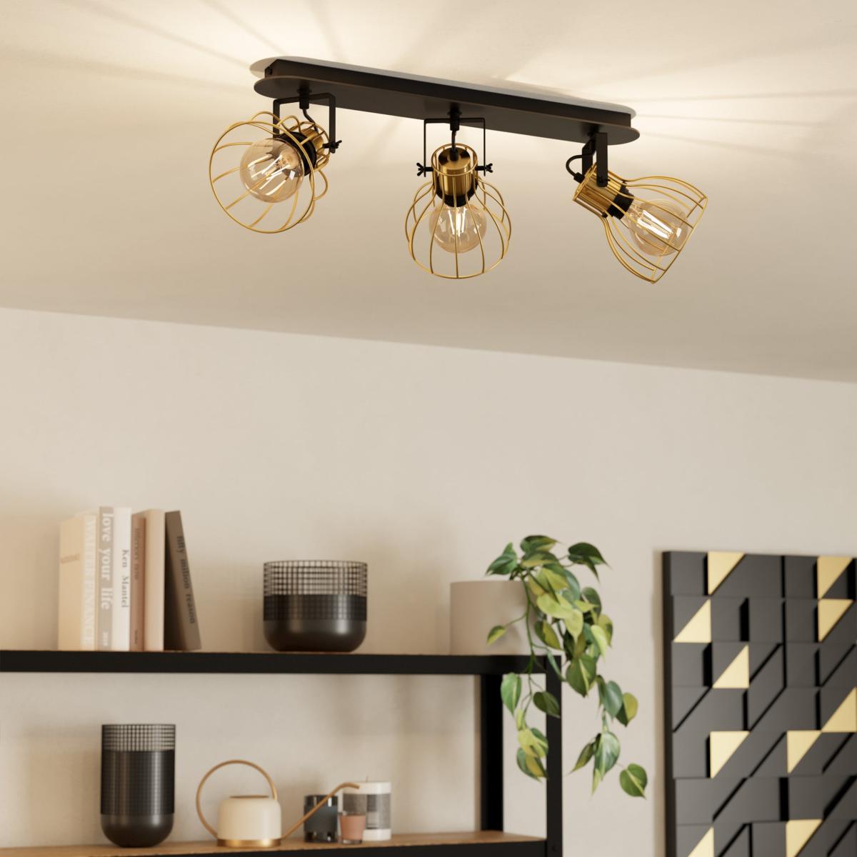 EGLO Sambatello Industrial 3 Light Spotlight – image 1