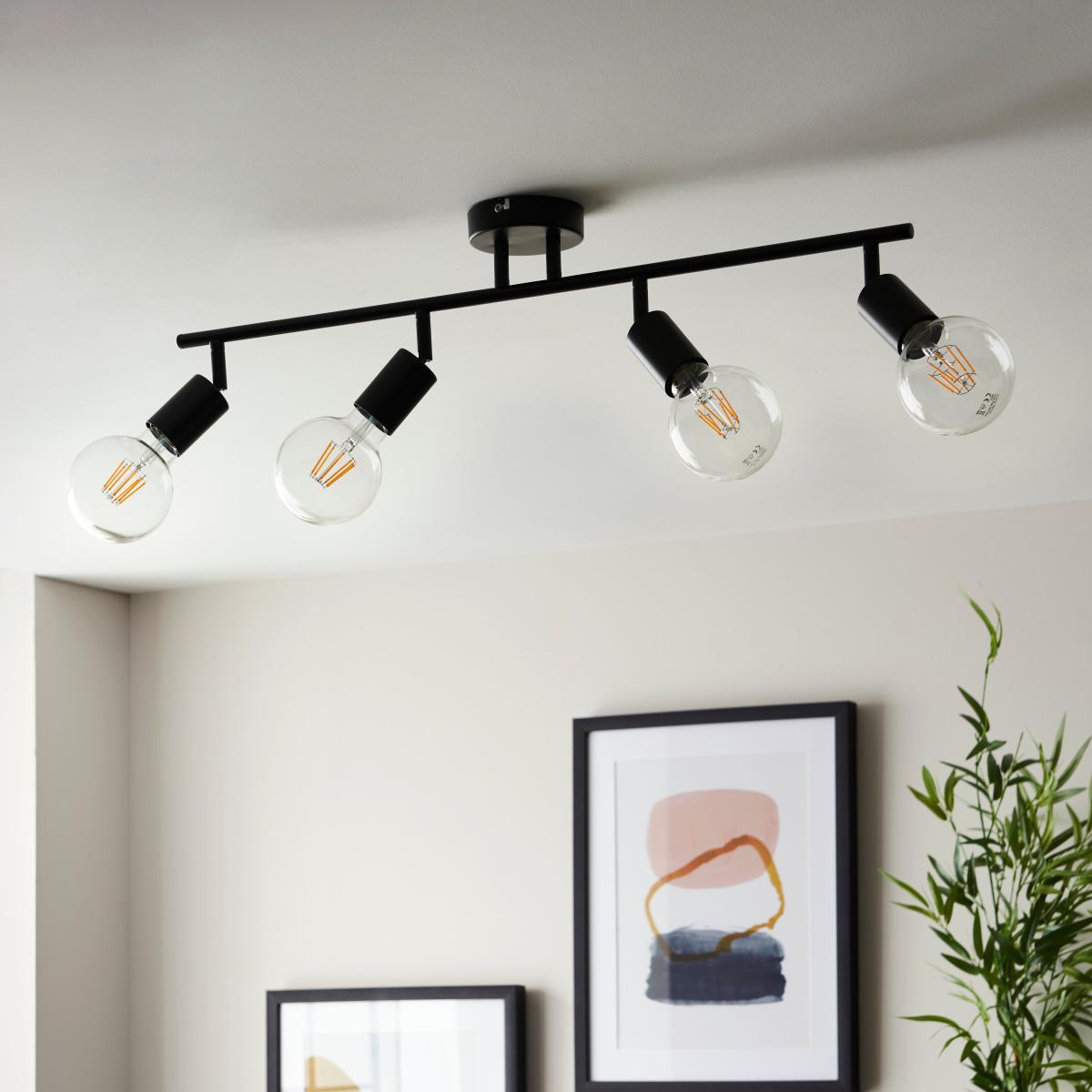 Koppla 4 Light Spotlight Bar Black – image 2