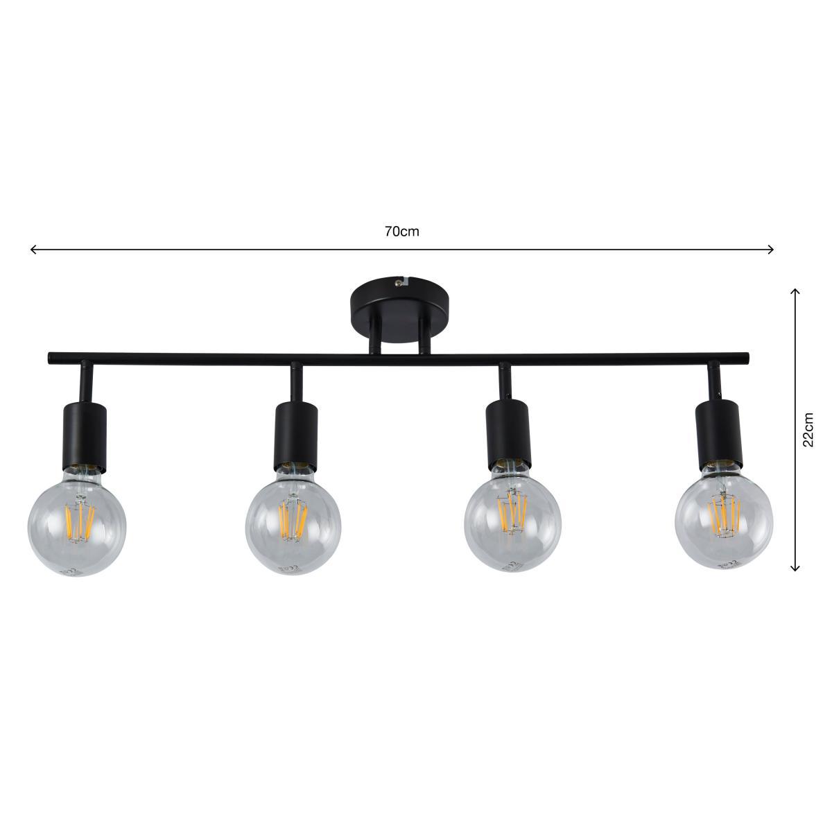 Koppla 4 Light Spotlight Bar Black – image 7
