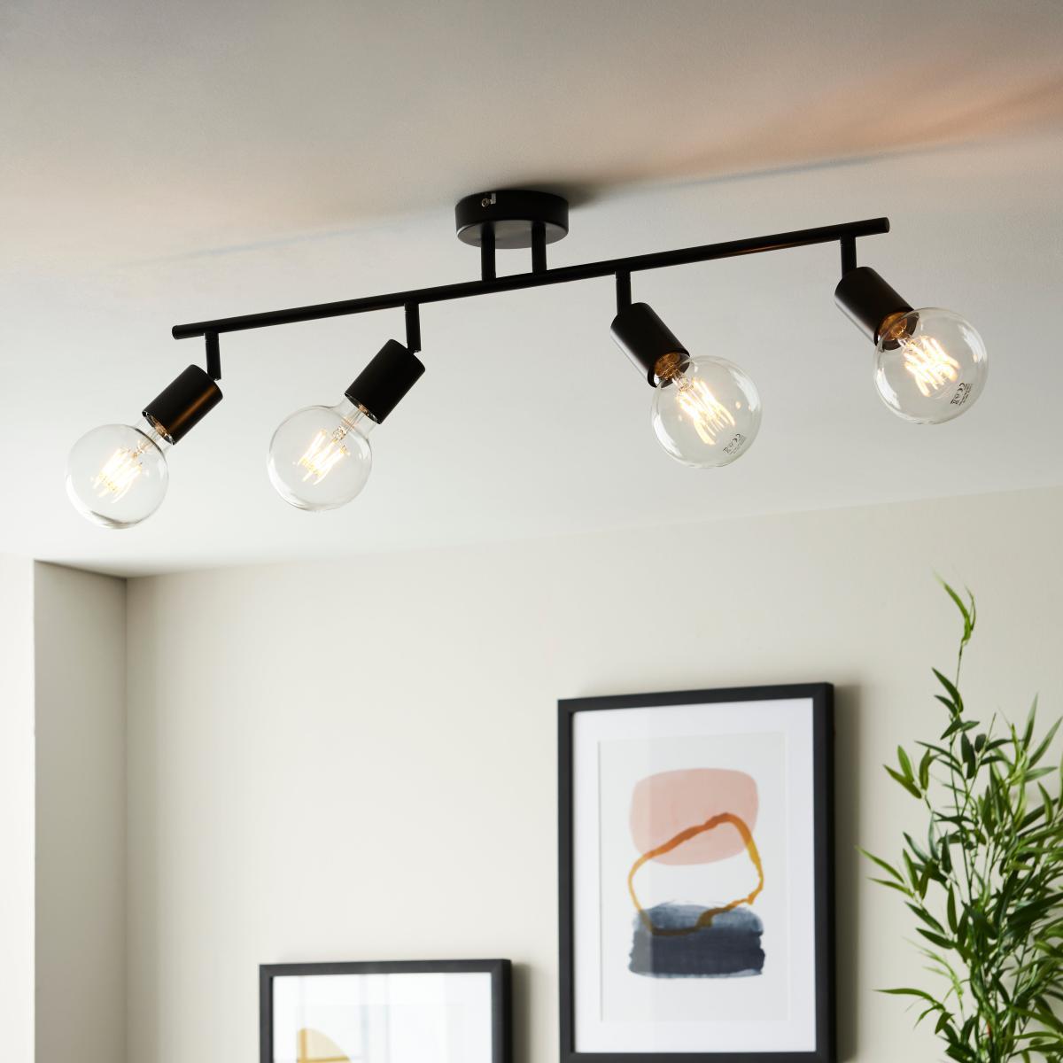 Koppla 4 Light Spotlight Bar Black – image 1
