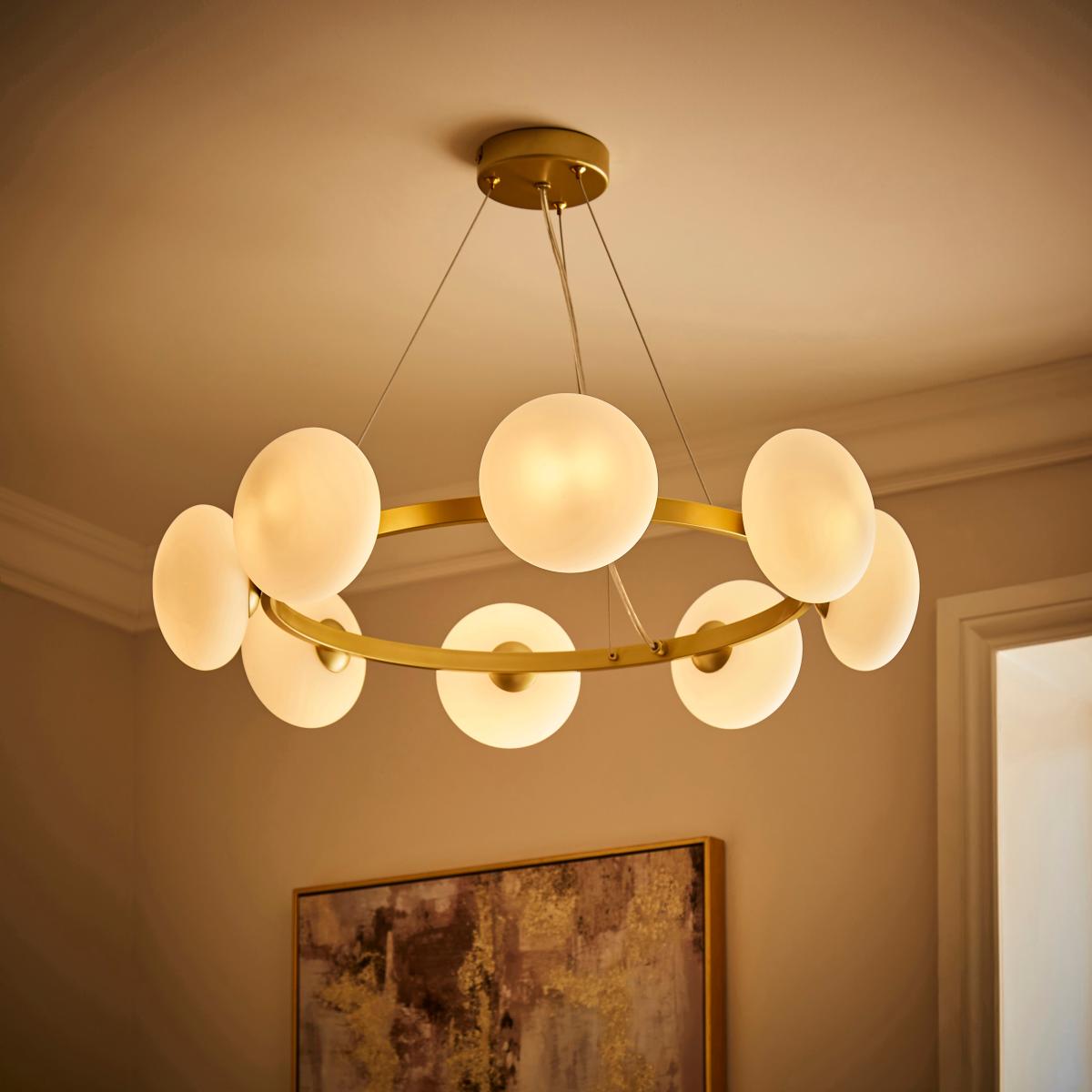 Yonah 8 Light Dimmable Pendant Light Gold – image 2