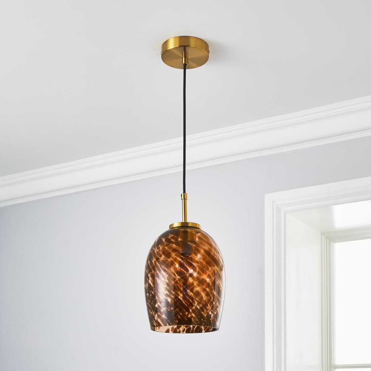 Lilo 1 Light Pendant Ceiling Fitting Orange – image 2