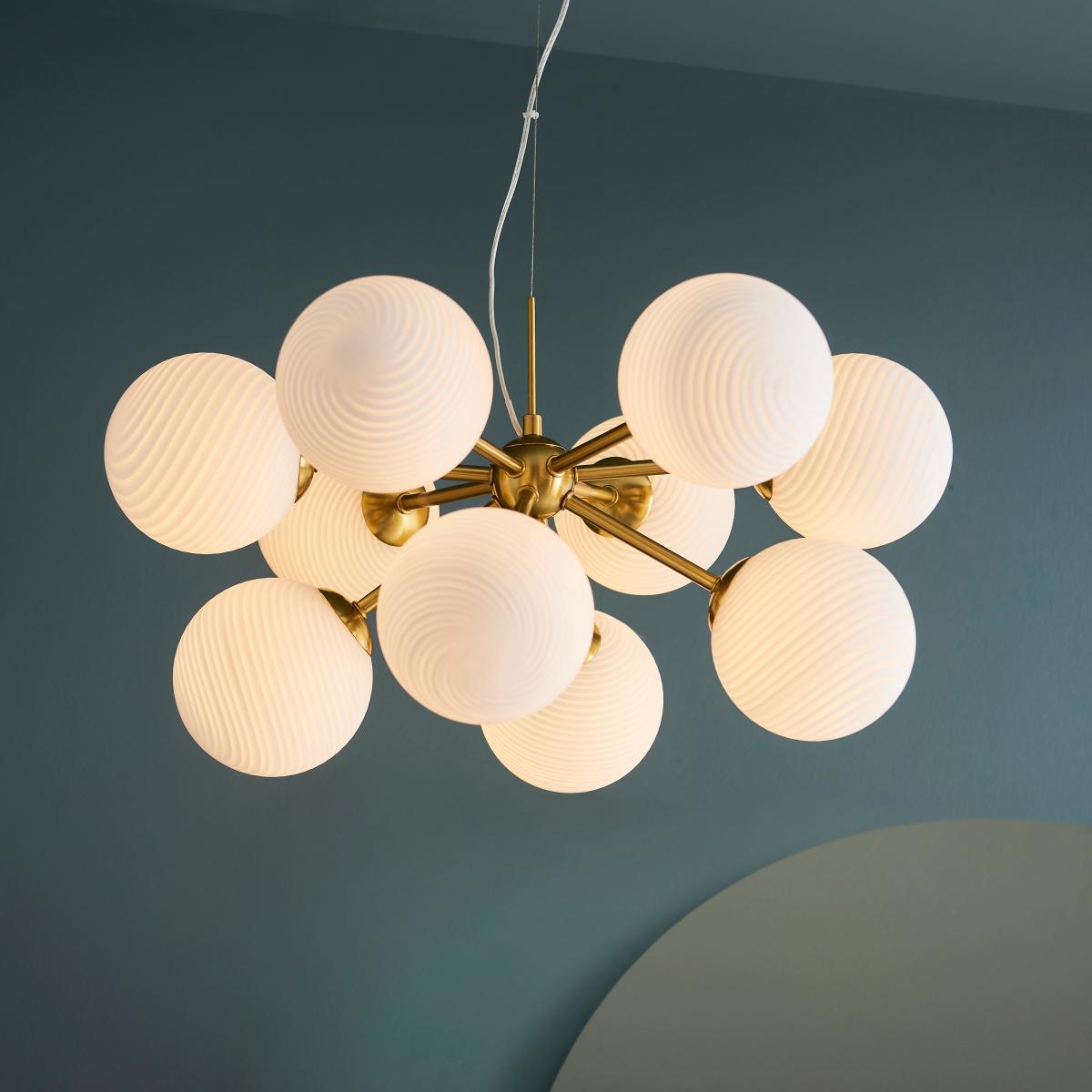 Swirl 10 Light Dimmable Ceiling Light White – image 2
