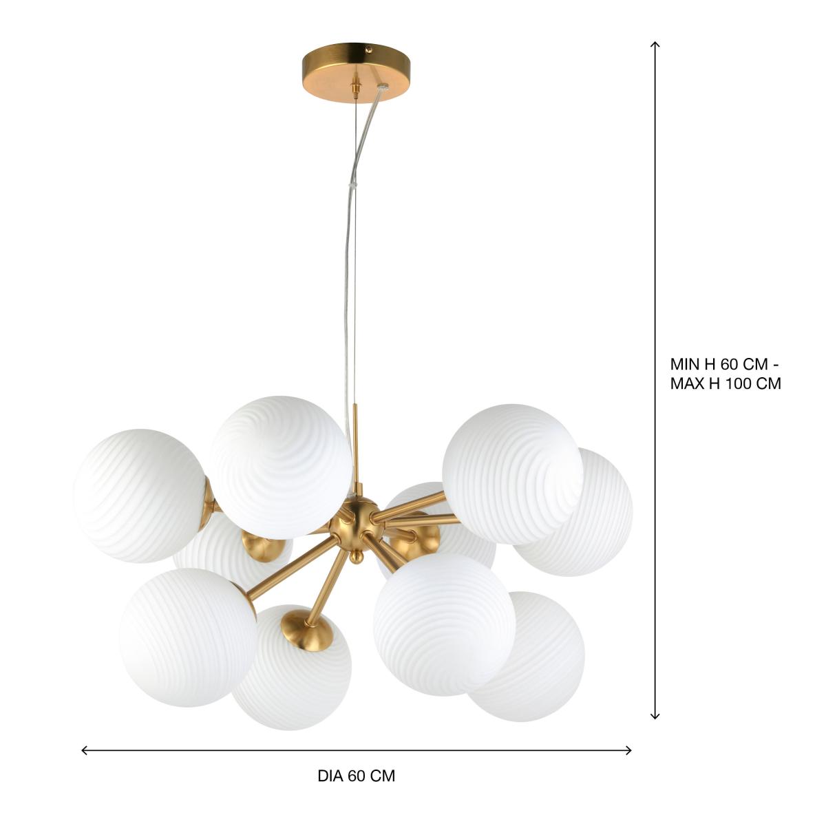 Swirl 10 Light Dimmable Ceiling Light White – image 6