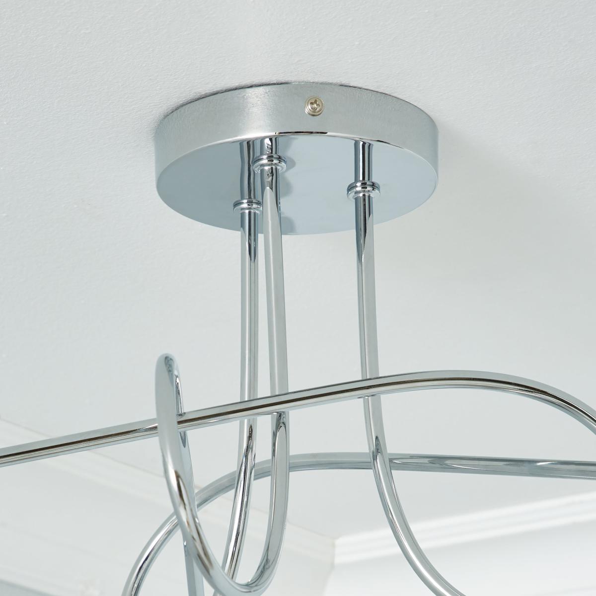 Portia 3 Light Ceiling Fitting Chrome – image 6