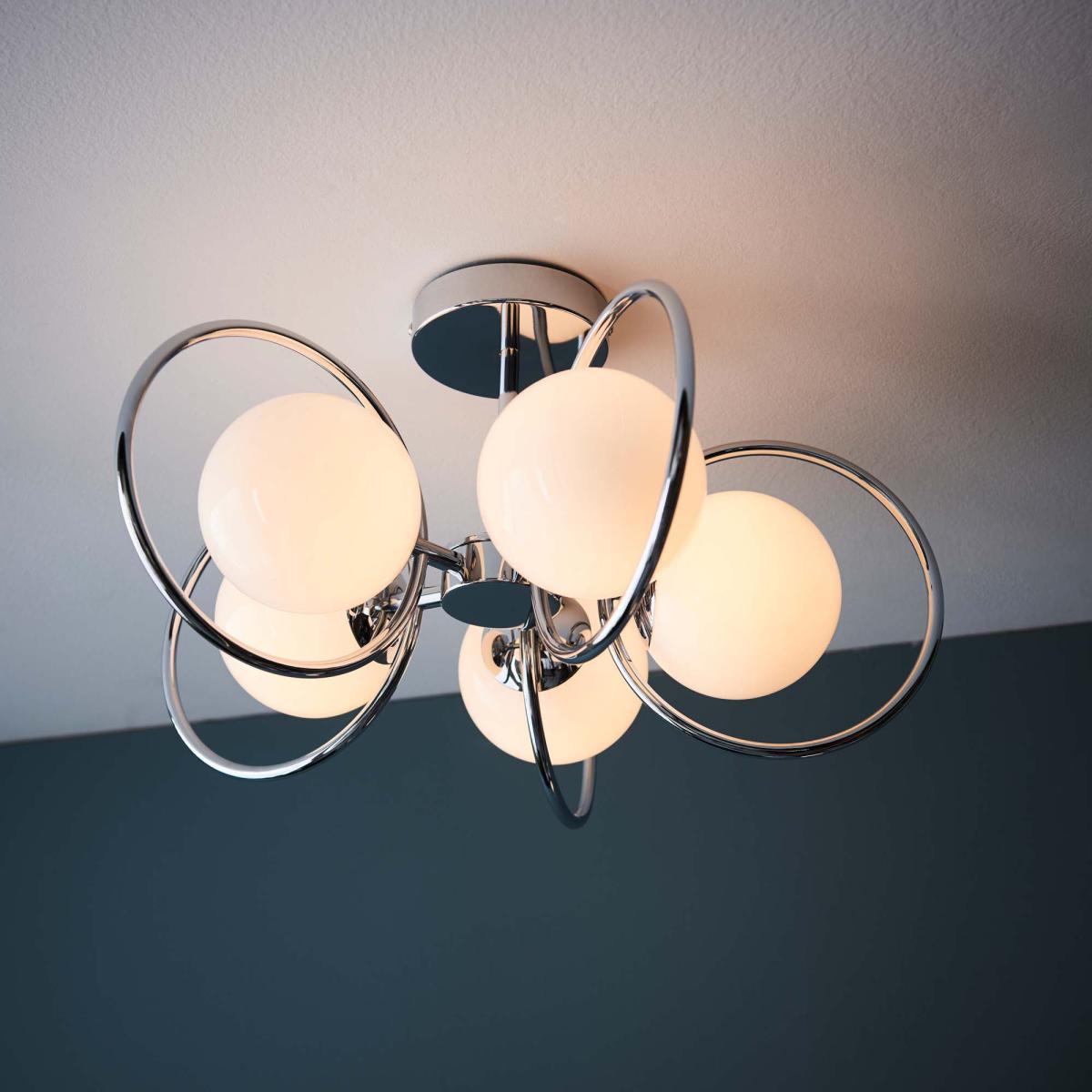Vogue Oneida 5 Light Semi Flush Ceiling Fitting White – image 4