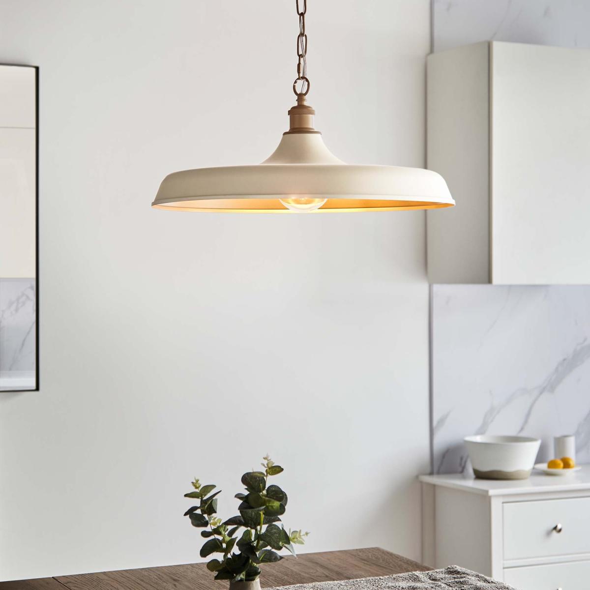 Return - Vogue Ashton Pendant Light, White – image 1