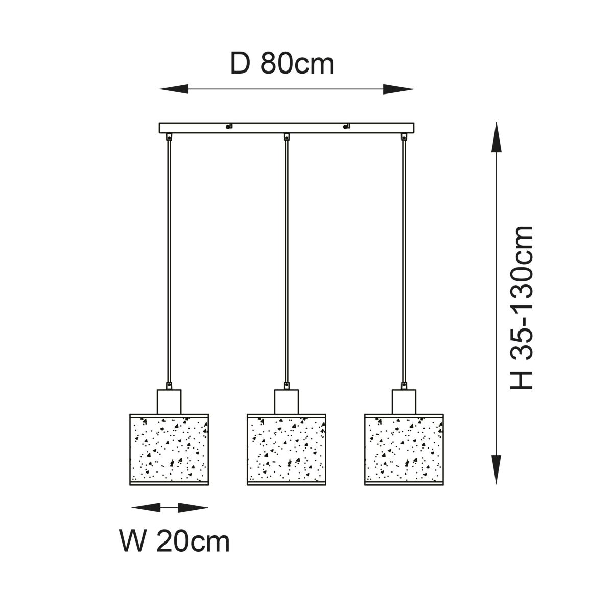 Return - Vogue Ferris 3 Light Diner Ceiling Light – image 8