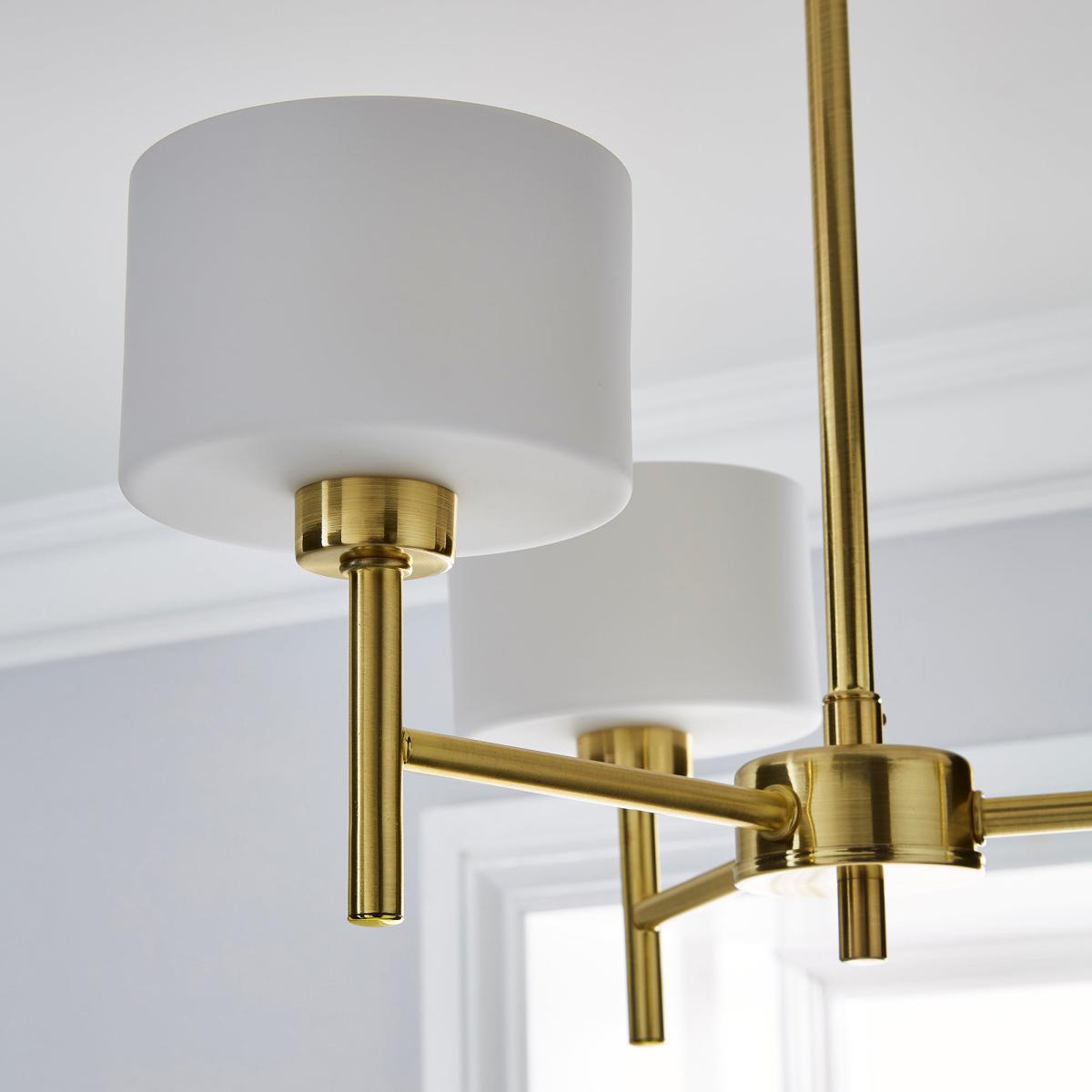 Elsie 3 Light Ceiling Fitting Brass Gold – image 3