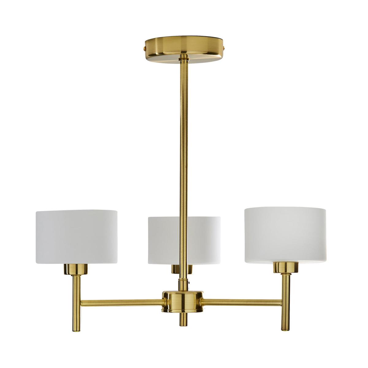 Elsie 3 Light Ceiling Fitting Brass Gold – image 5