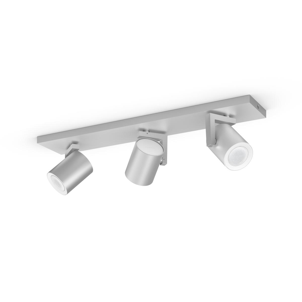 Philips HUE Argenta 3 Light Smart LED Ceiling Spotlight Bar Silver – image 2