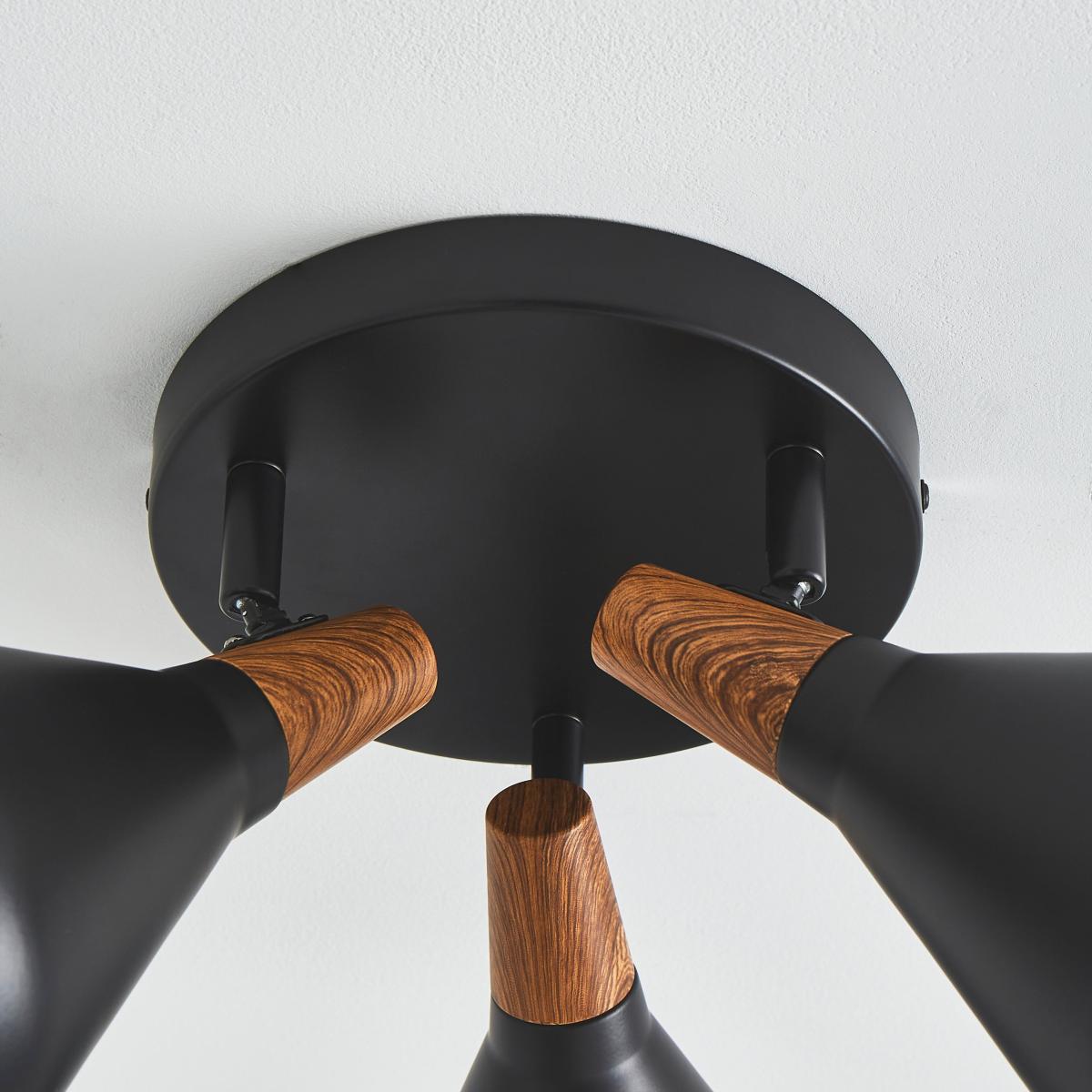 Elements Wolston 3 Light Spotlight Black – image 4