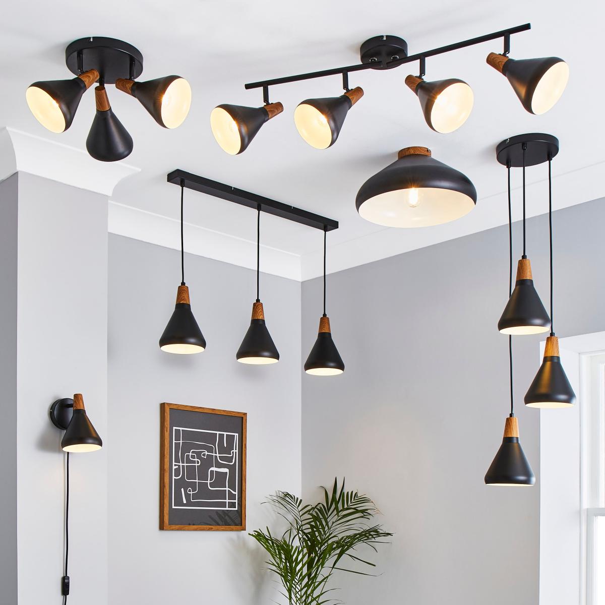 Elements Wolston 3 Light Spotlight Black – image 7