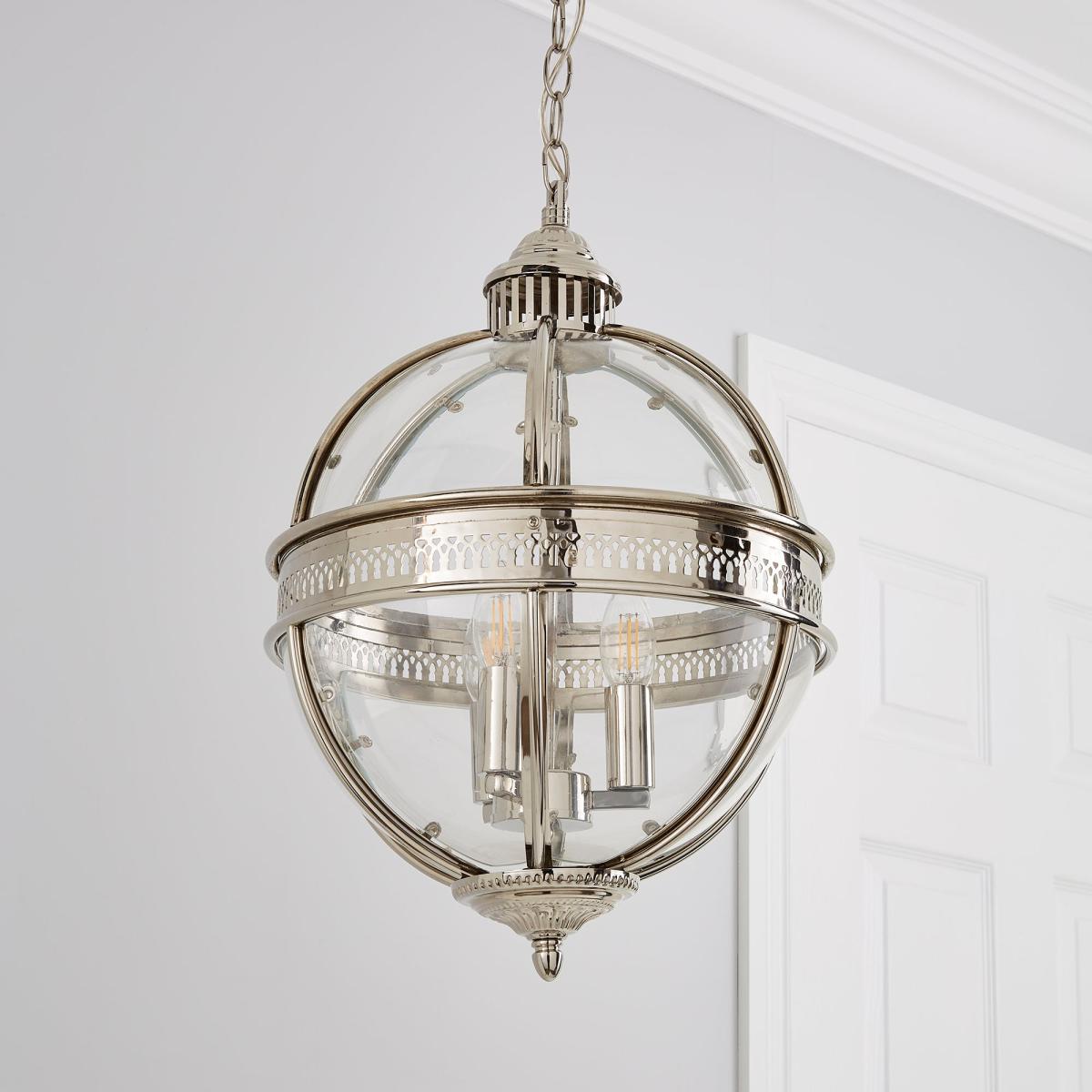 Dorma Purity Nickson Globe Ceiling Fitting Nickel – image 2