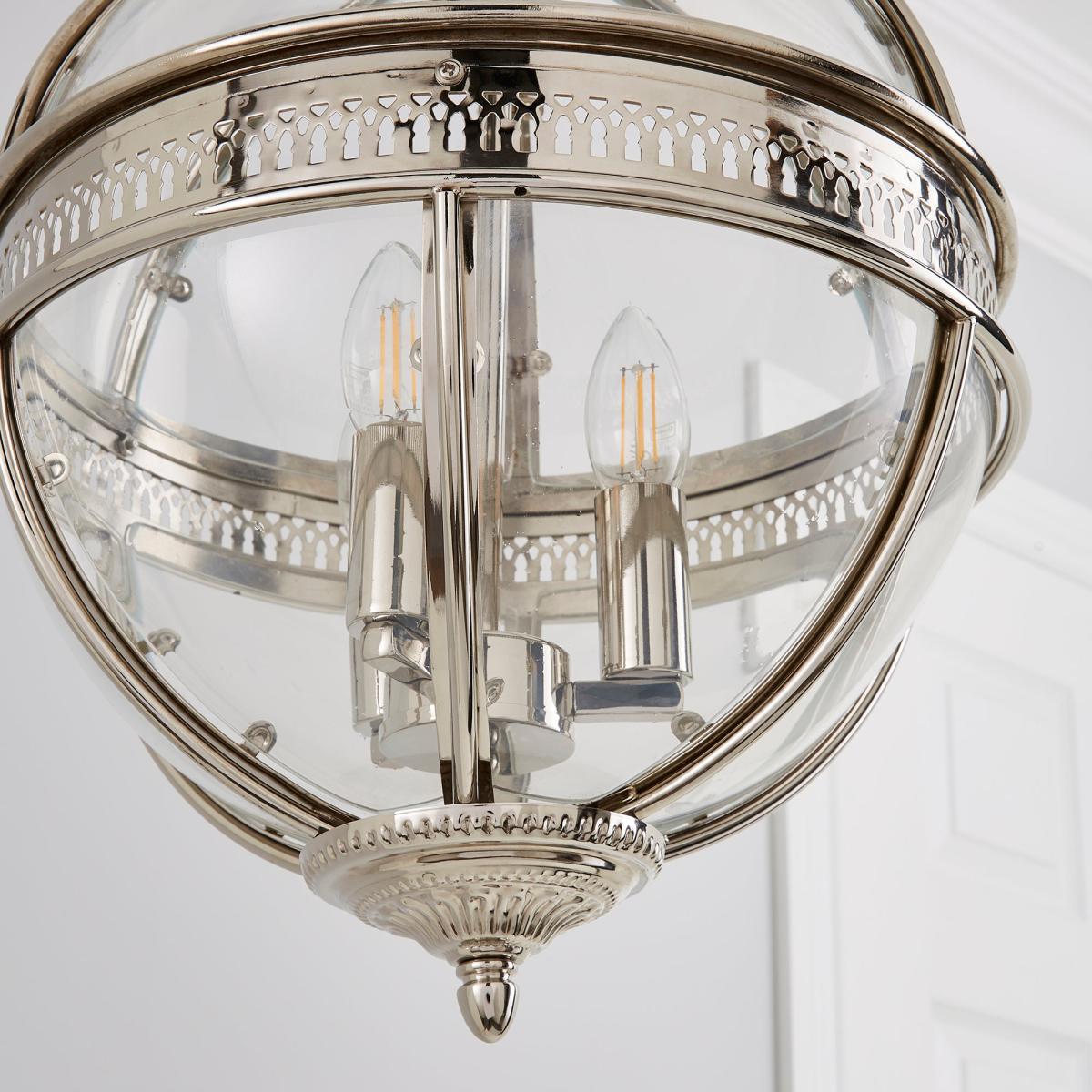Dorma Purity Nickson Globe Ceiling Fitting Nickel – image 3