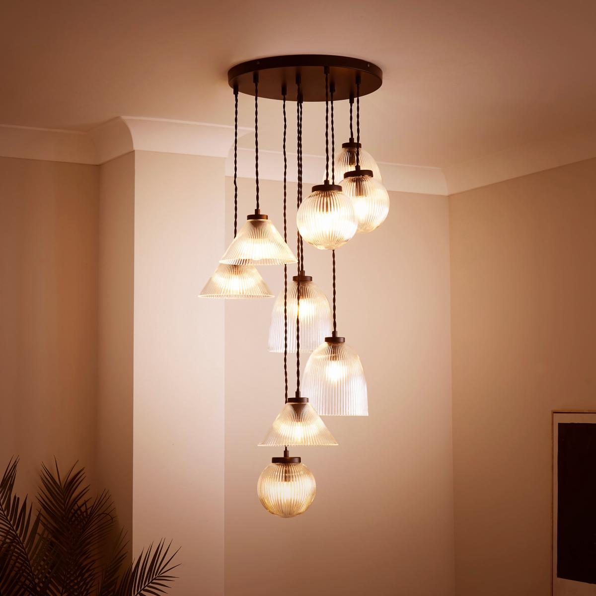 Ezra 9 Light Adjustable Cluster Ceiling Light Black – image 2