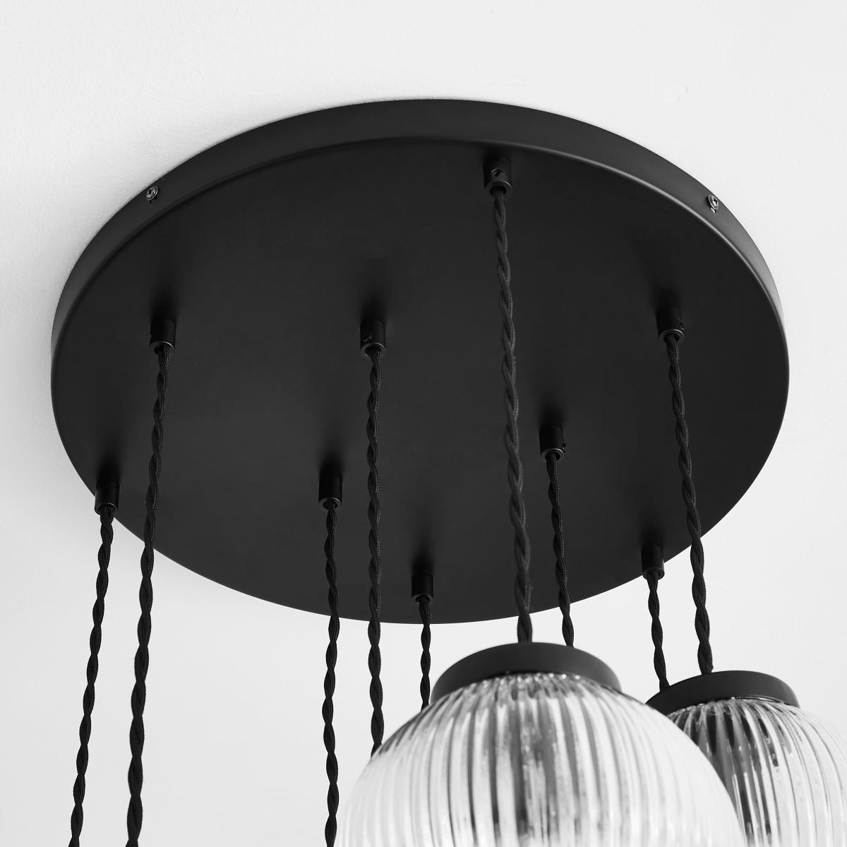 Ezra 9 Light Adjustable Cluster Ceiling Light Black – image 4