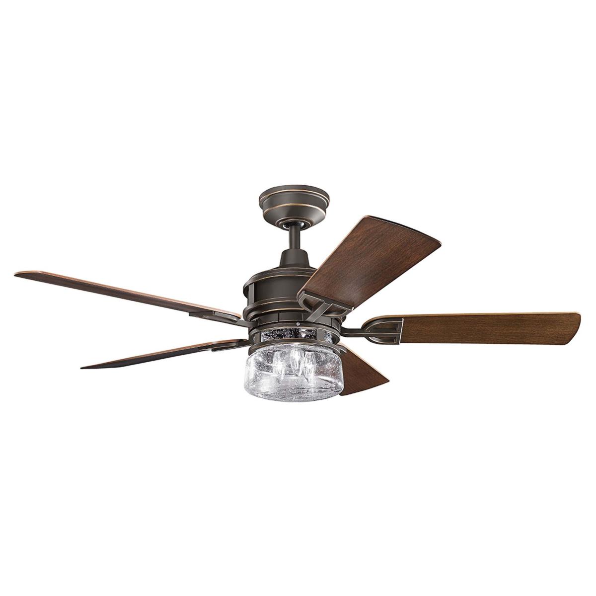 Kichler Lyndon Patio Ceiling Fan with Light & Remote, 132cm Bronze – image 2
