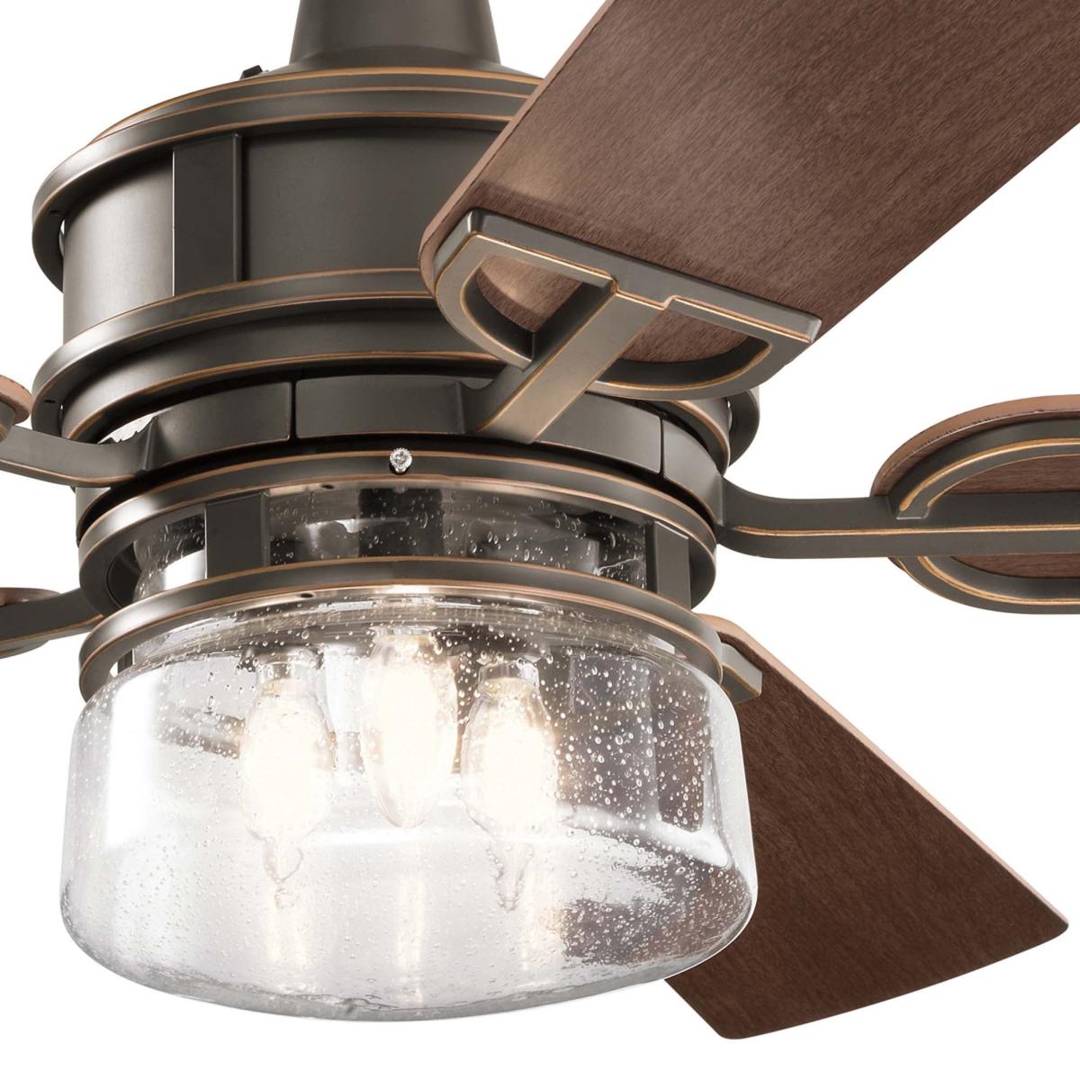 Kichler Lyndon Patio Ceiling Fan with Light & Remote, 132cm Bronze – image 3