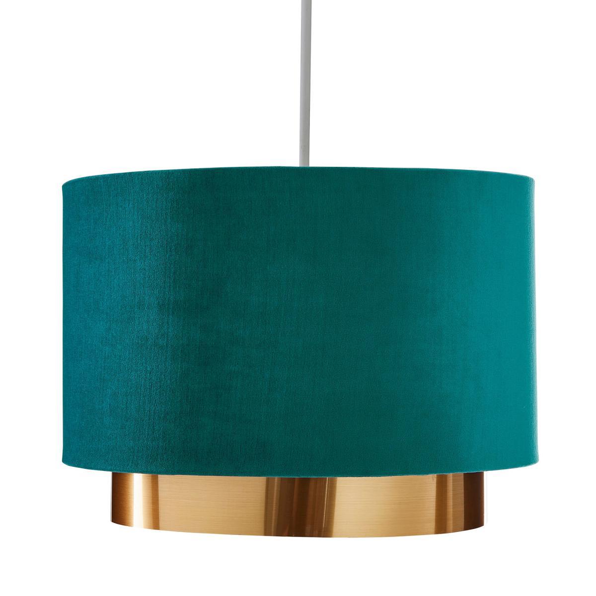 Nesa Two Tier  Brushed Gold Velvet Shade Green – image 4
