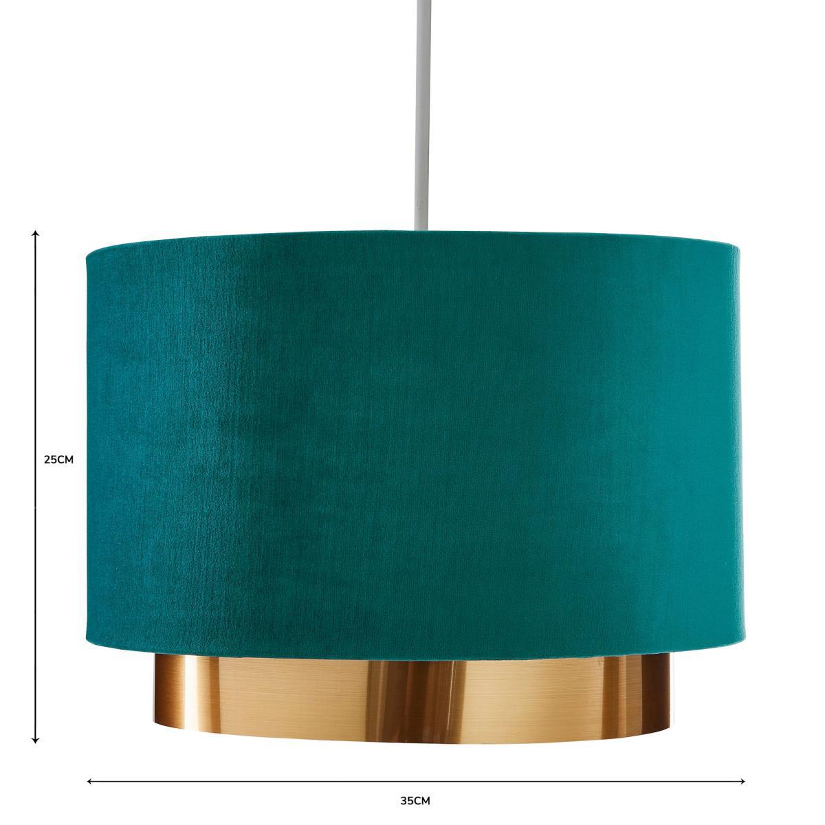 Nesa Two Tier  Brushed Gold Velvet Shade Green – image 5